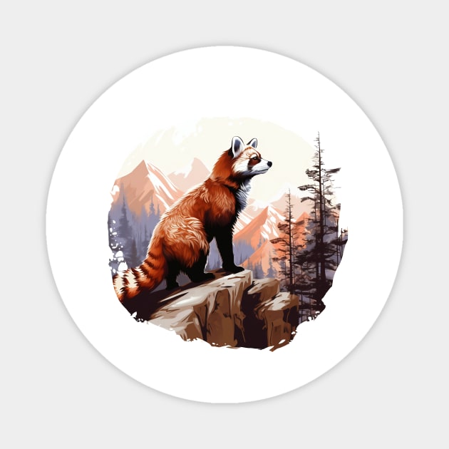 Red Panda In Nature Magnet by zooleisurelife